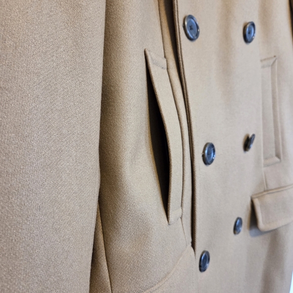 Banana Republic Italian Wool Camel Coat | Emmetex Fabric | Double Breasted Tailo - Picture 4 of 11